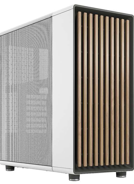 Boitier PC Fractal Design North Chalk White - Wood Walnut Front, Mesh Side Panels