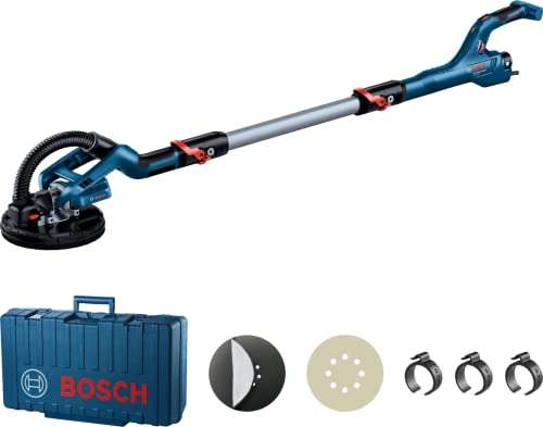 [Prime DE] Ponceuse plaquiste Bosch Professional GTR 55-225 (550 W, Ø de plateau 215 mm, avec accessoires et coffret de transport)
