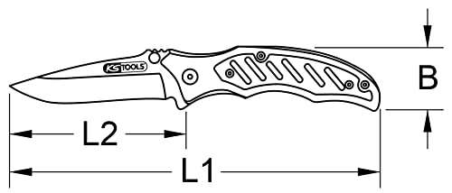 Couteau Pliant KS Tools avec blocage et coupe-ceinture