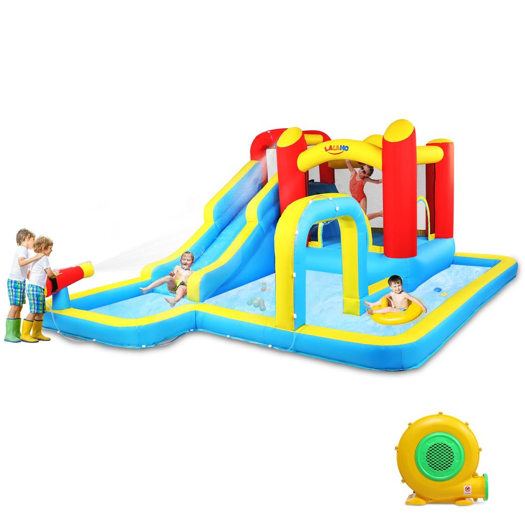 Château Gonflable avec Souffleur, Piscine, Mur d'escalade Leadzm - 465 x 365 x 195 cm (Vendeur tiers)