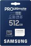 Carte mémoire microSD UHS-I Samsung Pro Ultimate MB-MY512SA/WW U3 Full HD & 4K UHD (Frontaliers Belgique)