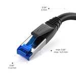Cable Ethernet KabelDirekt - 1m, triple blindage CAT7 certifié S/FTP 10Gbit/s