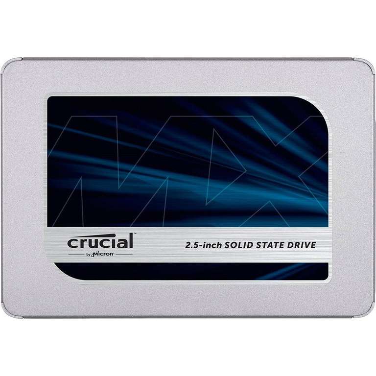 SSD interne 2.5" Crucial MX500 (CT1000MX500SSD1) - 1 To, TLC 3D, DRAM, 3D Nand (2 To à 103,14€)