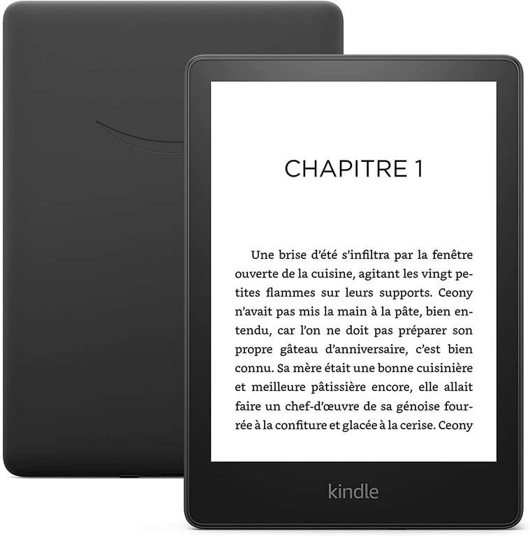 Liseuse eBook 6.8" Amazon Kindle Paperwhite (2021) - 8 Go, Eclairage chaud réglable (Avec publicités à 104.99€ & Sans publicités à 114.99€)