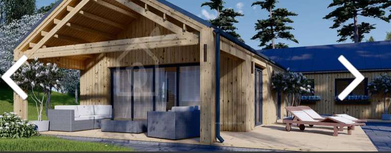 Maison en bois 130 m² (44 mm + bardage) - chaletdejardin.fr
