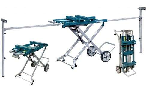 Chariot établi Makita DEAWST05 pour scies avec servantes et roues - 30 kg (Vendeur tiers)