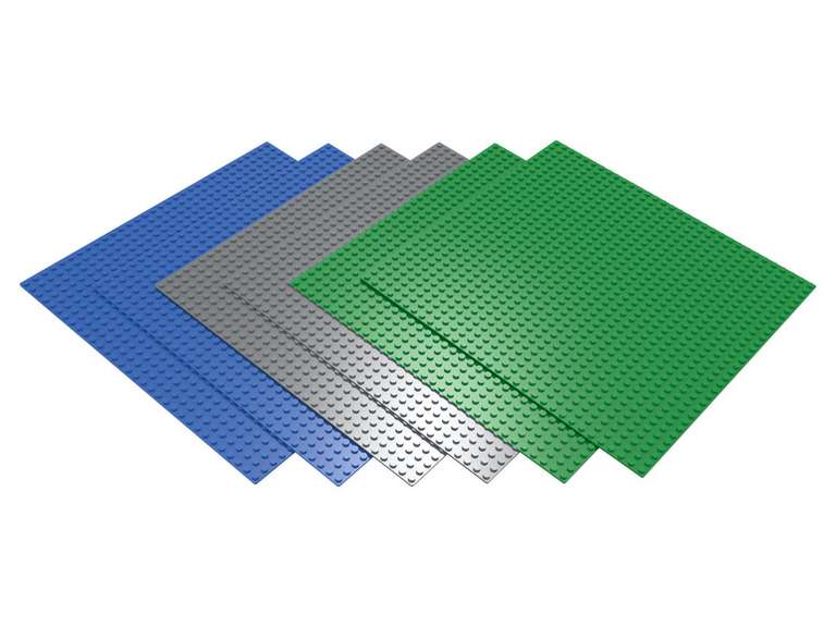 Lot de 6 plaques de jeu de construction - compatible Lego (2 variantes) –