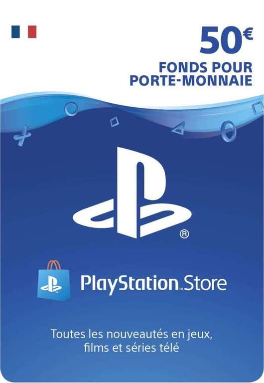 Carte Sony PlayStation Network (PSN) de 50€ (+ 4€ en Rakuten Points - Carrefour)