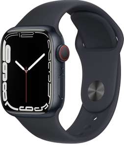 Montre connectée Apple Watch Series 7 (GPS + Cellular) - Boîtier en Aluminium 45 mm, Bracelet Sport Minuit