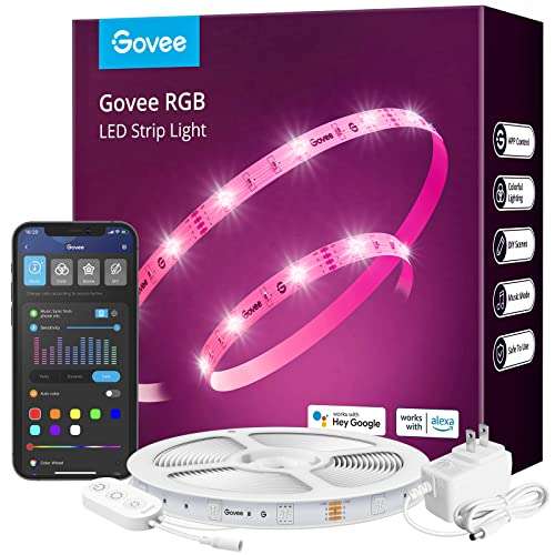 Ruban LED 5m Govee RGB WiFi compatible Alexa et Google, 10m à 19.99€  (Vendeur Tiers) –