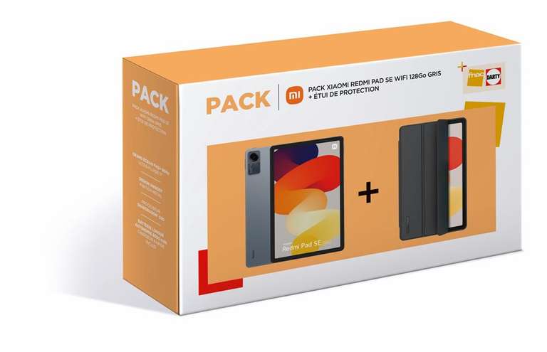 Pack Tablette Tactile Xiaomi Redmi Pad SE 11 Wifi 128 Go Noir +