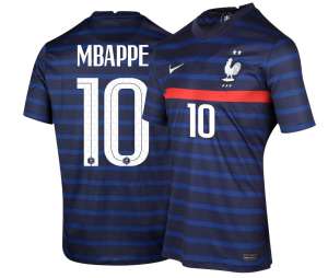 Maillot de football Nike équipe de France Domicile (21/22) - Flocage MBAPPE/BENZEMA, Du S au XL