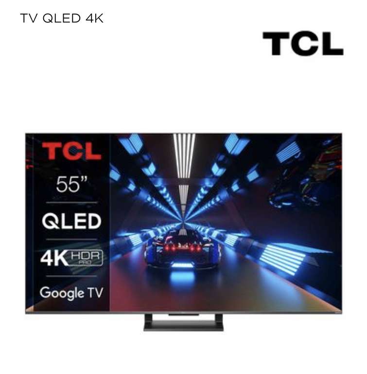 TV 55" TCL 55C731 - QLED, 4K, 100 Hz Google TV