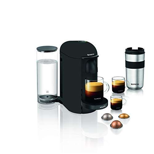 Machine à café Krups Vertuo Plus noir mat, Nespresso - 5 tailles de tasses, 1,8L