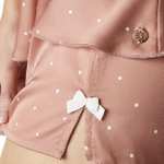 Pyjama 2 pièces Galanterie - vieux rose et blanc