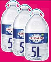 Lot de 3 Bidon d'eau plate Cristaline - 3 x 5 L.
