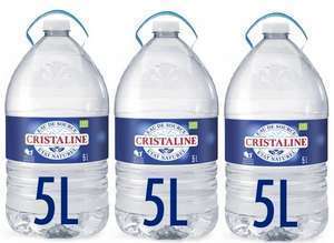 3 Bidons d'eau de source naturelle Cristaline - 3 x 5 L
