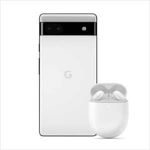 Smartphone 6.1" Google Pixel 6A 5G (Full HD+, Google Tensor, 6 Go RAM, 128 Go)+ Écouteurs sans-fil Pixel Buds A-Series