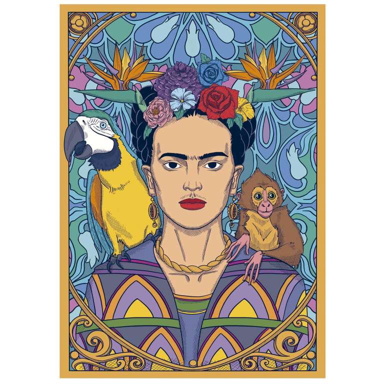 Puzzle Educa 1500 pièces (19943) - Frida Kahlo, 85 x 60 cm, avec colle