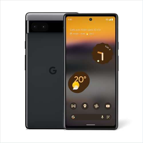 Smartphone 6,1" Google Pixel 6A 5G - Full HD+, Google Tensor, 6 Go RAM, 128 Go (Vendeur Tiers)