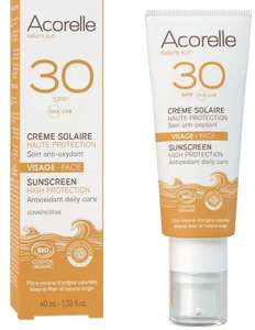 Crème solaire visage bio Acorelle SPF30 - 40ml