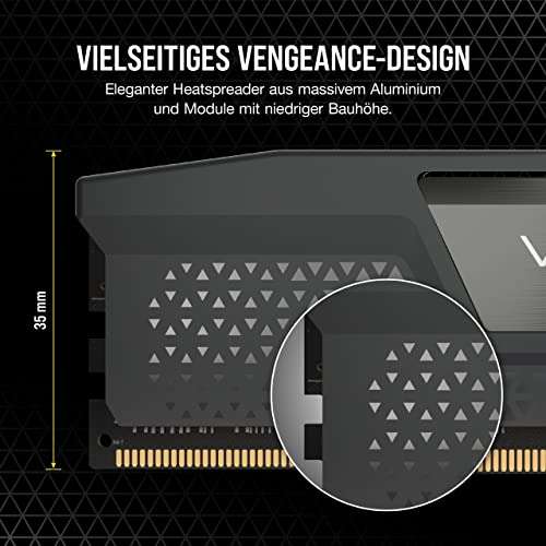 Kit mémoire Ram DDR5 Corsair Vengeance 32 Go (2x16 Go) 5600MHz C36