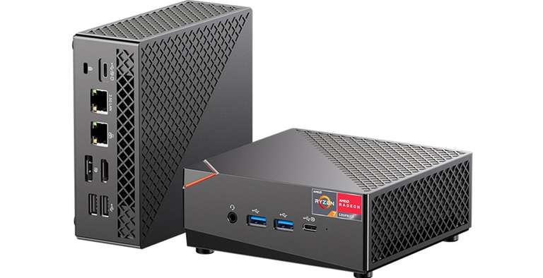 Mini PC T-bao MN58U - AMD Ryzen 7 5800U (8 cœurs), TDP 15w, 32 Go RAM DDR4, SSD 1 To, Windows 11