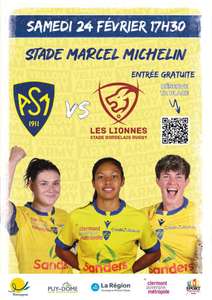 Billets gratuits pour le match de rugby féminin ASM Romagnat vs Stade Bordelais - Stade Marcel-Michelin, Clermont-Ferrand (63)
