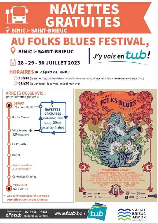[Habitants] Distribution gratuite de 4000 bracelets Pass 3 Jours pour le Binic Folks Blues Festival 2023 - Binic (22)
