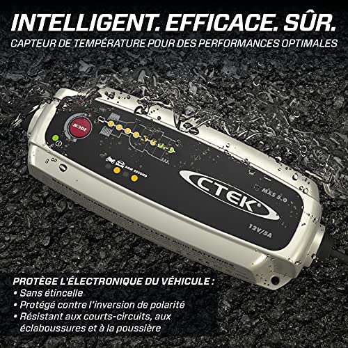 Chargeur de batterie Intelligent CTEK MXS 5.0 - 12V, 5A