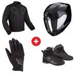 Pack Equipement Moto Homme (Casque Scorpion + Blouson + Gants + Chaussures Bering )