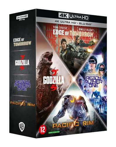 Coffret Blu-ray 4 Edge of Tomorrow + Ready Player One + Pacific Rim + Godzilla