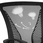 Chaise de bureau Yaheetech - Inclinable, Max 125 kg, Noir (Via coupon - Vendeur tiers)