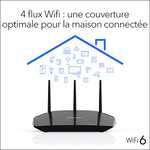 Routeur Netgear Wi-Fi 6 4 flux (RAX10) – Vitesse Wifi AX1800 (jusqu’à 1,8 Gbit/s) | Bi-Bandes | Couverture jusqu'à 140 m²