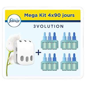 Diffuseur Électrique de Parfum Febreze Kit Prise 3Volution + 4 Recharges