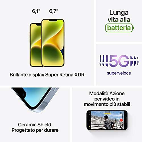 Smartphone 6.1" Apple iPhone 14 - 128 Go - Blanc (Via Coupon)