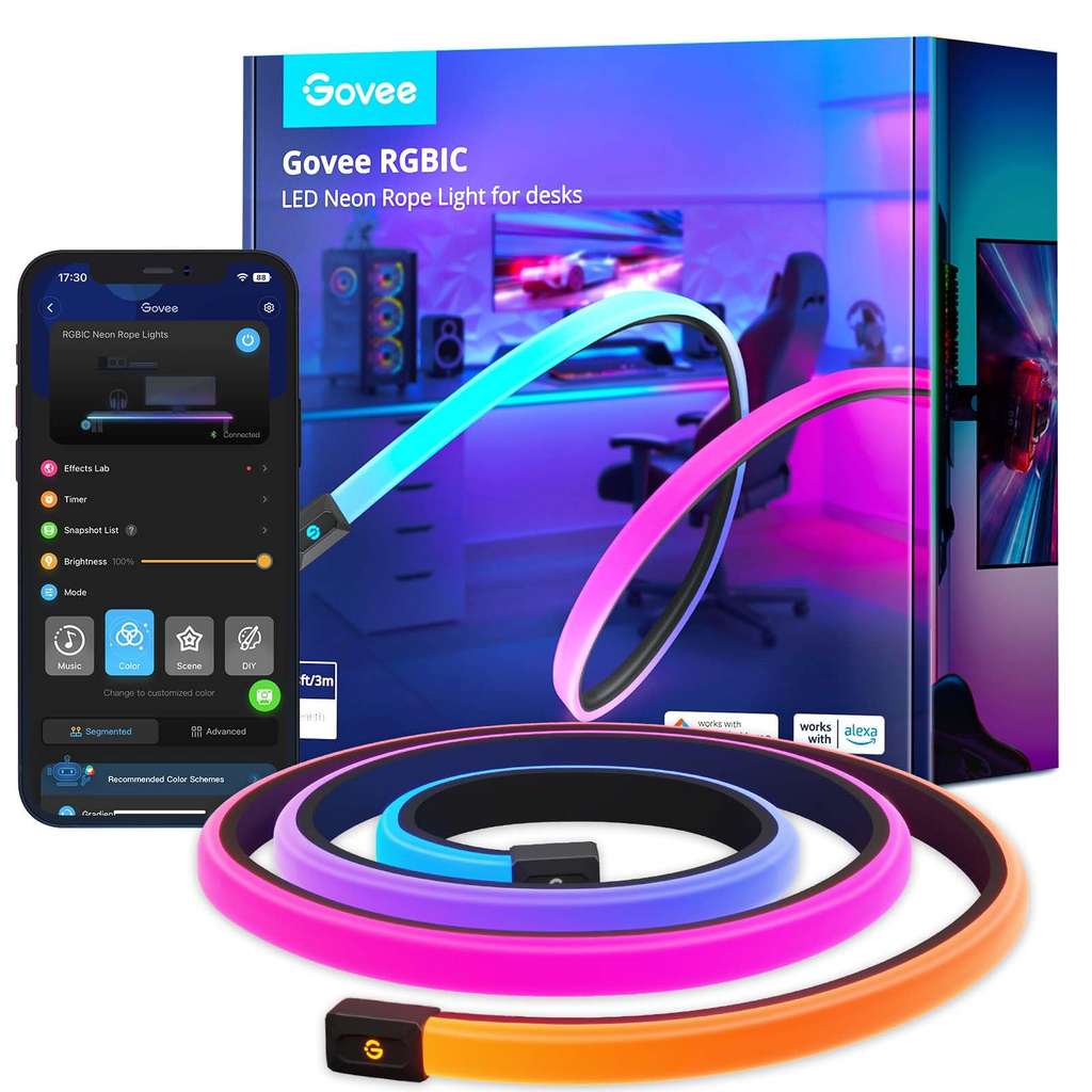 Govee H61C33D1FR Neon Ruban LED 3m pour Bureau Gaming (Via coupon - Vendeur  tiers) –