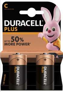 Lot de 2 piles Duracell Alcaline PLUS POWER C/LR14