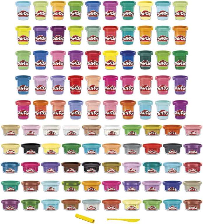 Coffret de 100 pots de pâte à modeler Play-Doh (100 couleurs différentes)