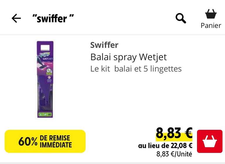 Balai Swiffer Wet Jet + 5 lingettes