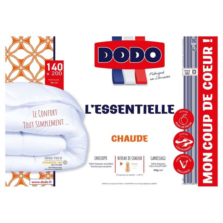 Acheter DODO Couette chaude 400gr/m2 VANCOUVER 200x200 cm blanc pas