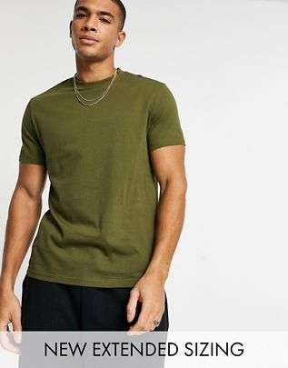 Tee-shirt ras de cou Asos Design - en tissu bio, versions classique ou long, vert (du XXS au 4XL)