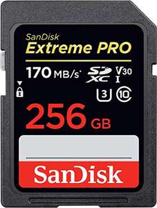 Carte Mémoire SDXC SanDisk Extreme PRO - 256 Go, 170mo/s UHS-I, Classe 10, U3, V30