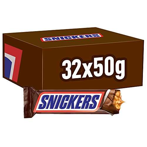 Boite de 32 barres individuelles Snickers - 32x50g