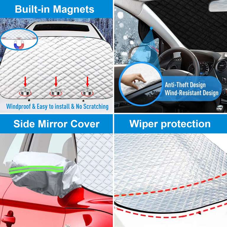 Couverture Pare-Brise Peugeot Rifter 2018-2023 - Protection Anti-Givre, Neige, Soleil & UV