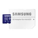 Carte Mémoire MicroSDXC, Pro Plus MB-MD512SA/EU, 512 Go, Samsung + adaptateur SD