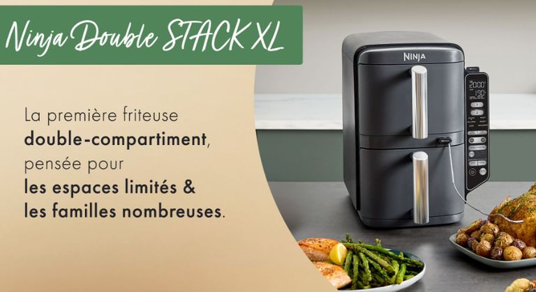 Friteuse sans huile Airfryer Ninja Double Stack XL SL451EU - 2 Tiroirs, 9.5L