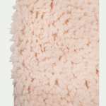 Tapis sherpa rectangle uni Aurore - 100 x 133 cm, rose grège