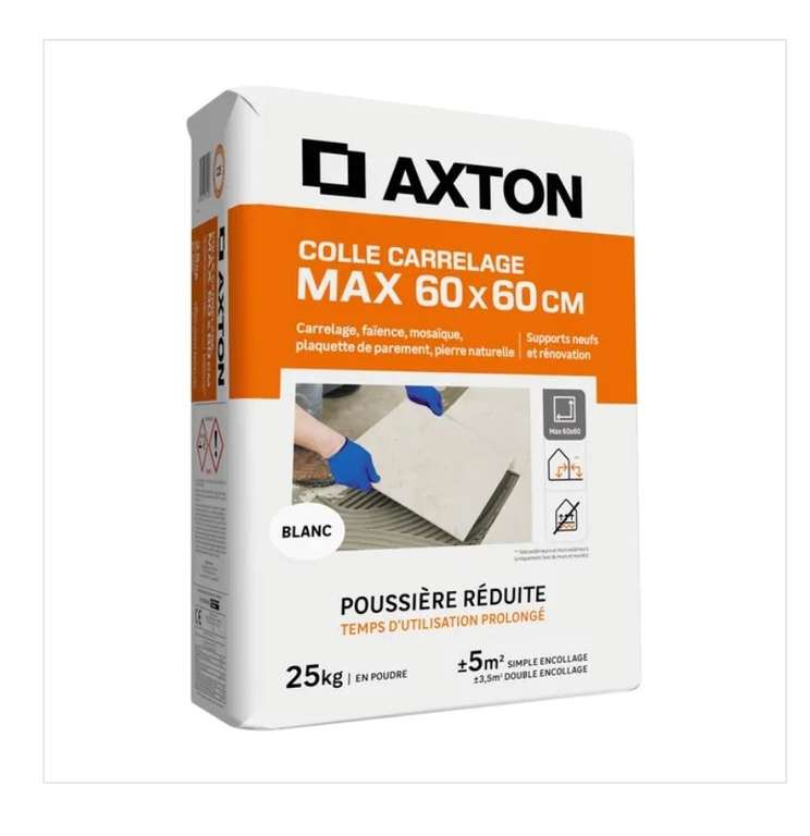 Colle en poudre sol/mur Axton - intérieur/extérieur, max 60x60cm, blanc, 25KG