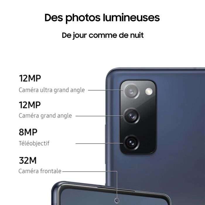 Smartphone 6.5" Samsung Galaxy S20 FE 5G - 128 Go, bleu